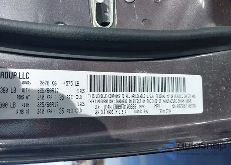 2015 Jeep Compass Sport from USA, damaged, VIN 1C4NJDBB9FD103895